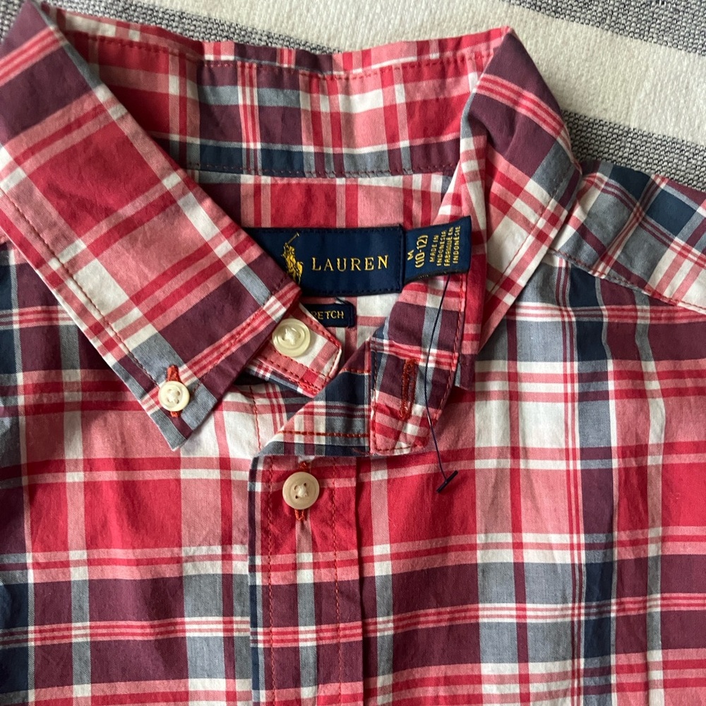 Ralph Lauren Red and Blue Kids Button Down Shirts